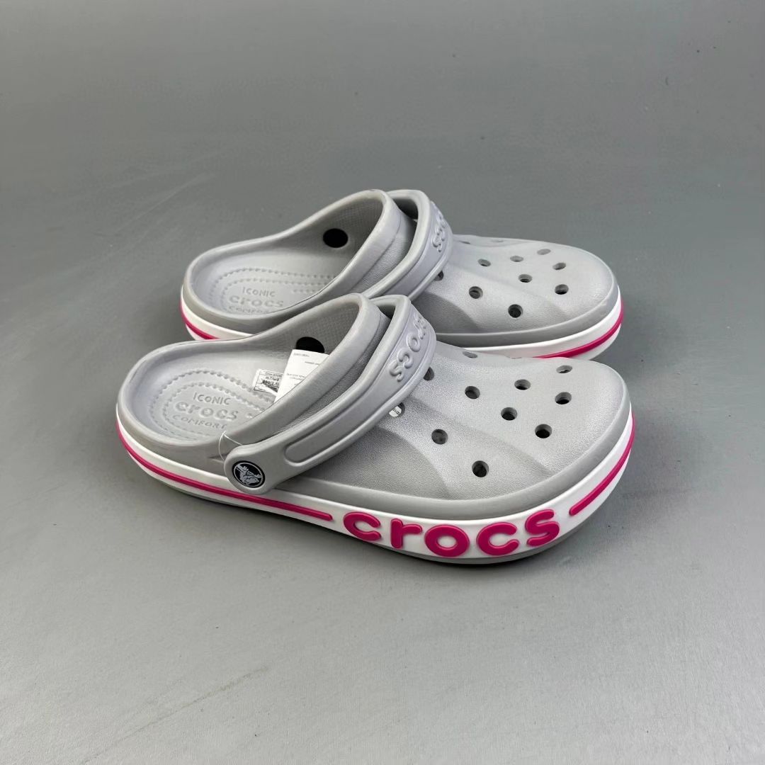 Crocs Bayaband Clogs (Grey/Red)