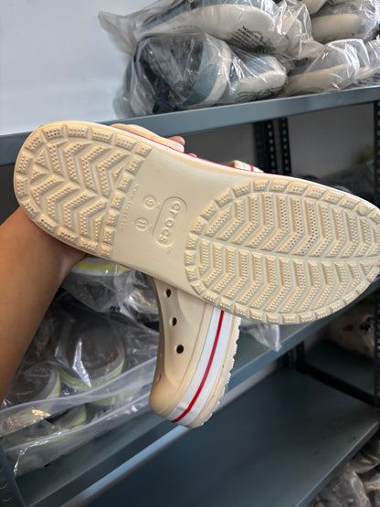 Crocs Bayaband Clogs (Beige/Red)